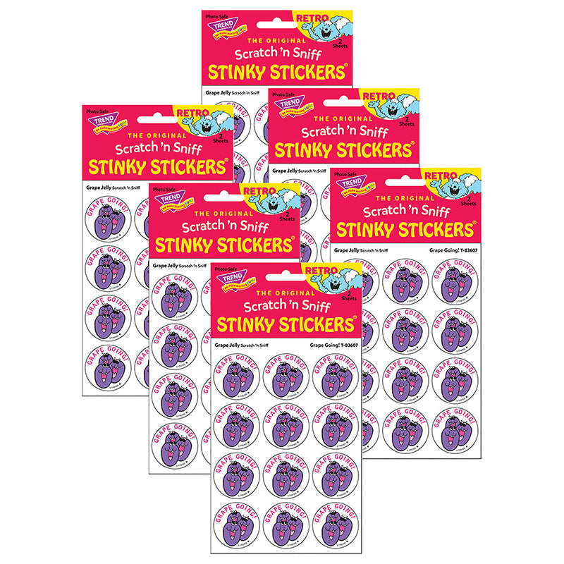 (6 PK) STICKERS 24CT GRAPE GOING