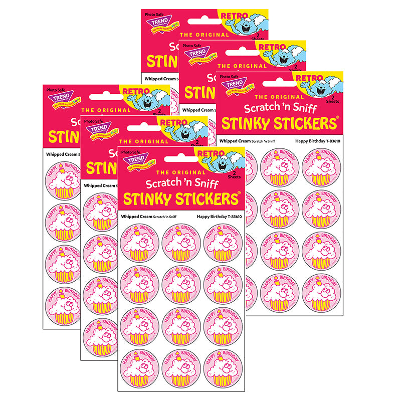 (6 PK) STICKERS 24CT HAPPY BIRTHDAY