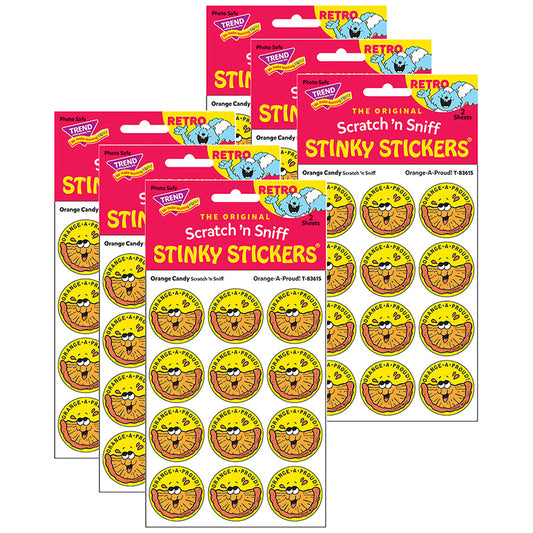 (6 PK) STICKERS 24CT ORANGE A PROUD