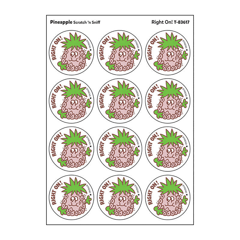 STICKERS 24CT RIGHT ON PINEAPPLE