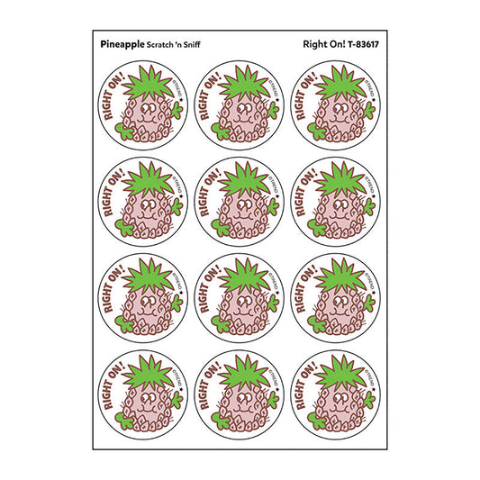 STICKERS 24CT RIGHT ON PINEAPPLE