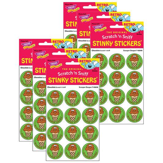 (6 PK) STICKERS 24CT SCOOPER DOOPER