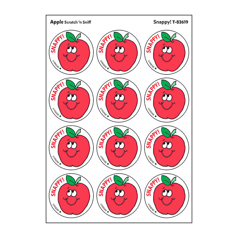 STICKERS 24CT SNAPPY APPLE SCENT