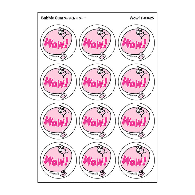 STICKERS 24CT WOW BUBBLE GUM