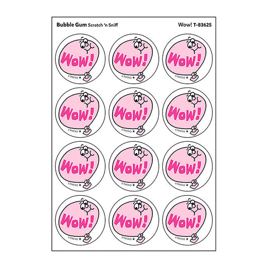 STICKERS 24CT WOW BUBBLE GUM