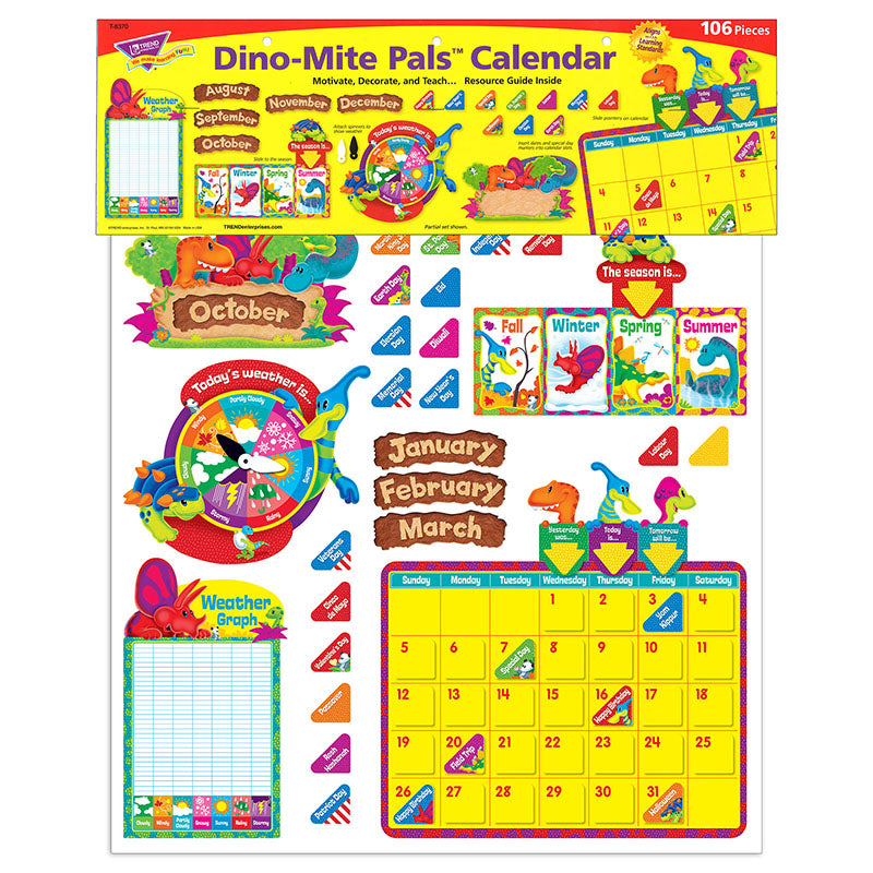 DINO MITE PALS CALENDAR BB SET