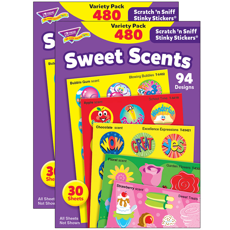 (2 PK) STINKY STICKERS SWEET SHAPES