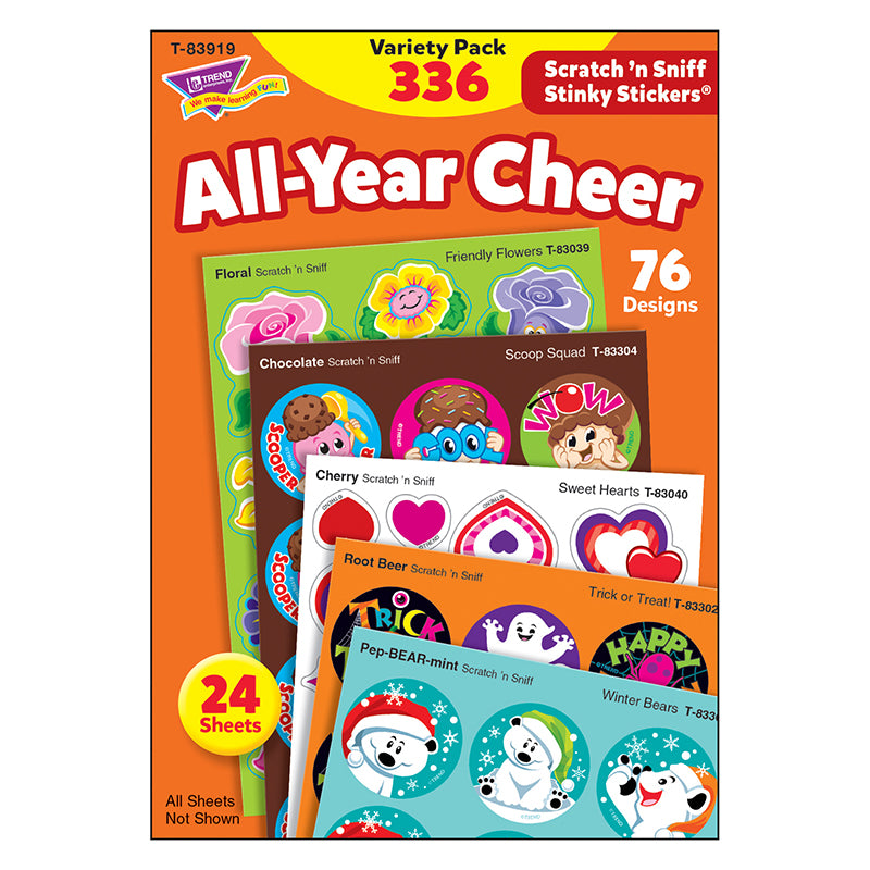 ALL-YEAR CHEER STINKY STICKERS