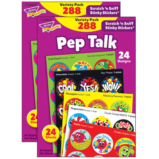 (2 PK) PEP TALK STINKY STICKERS