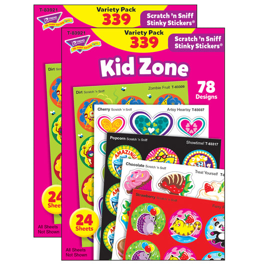 (2 PK) KID ZONE STINKY STICKERS