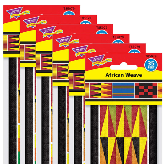 (6 PK) BOLDER BORDERS AFRICAN WEAVE