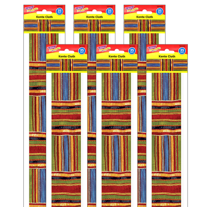 (6 PK) KENTE CLOTH BORDERS STRAIGHT