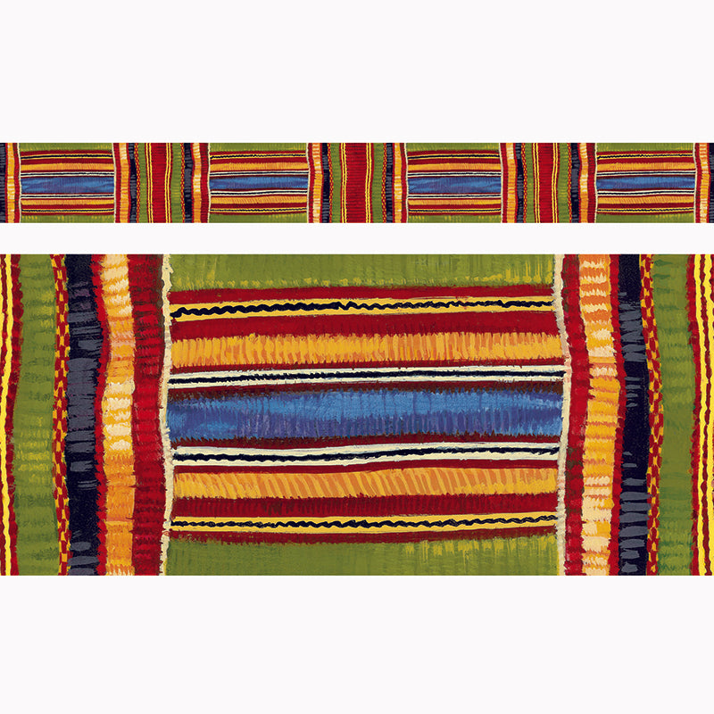 KENTE CLOTH DESIGN BORDERS STRAIGHT