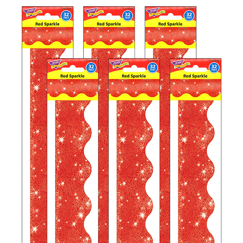 (6 PK) TRIMMER RED SPARKLE