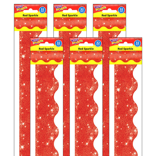 (6 PK) TRIMMER RED SPARKLE