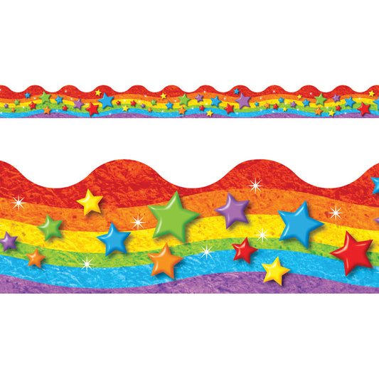 RAINBOW & STARS TRIMMERS SCALLOPED