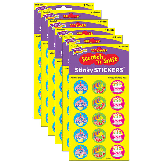 (6 PK) STINKY STICKERS HAPPY