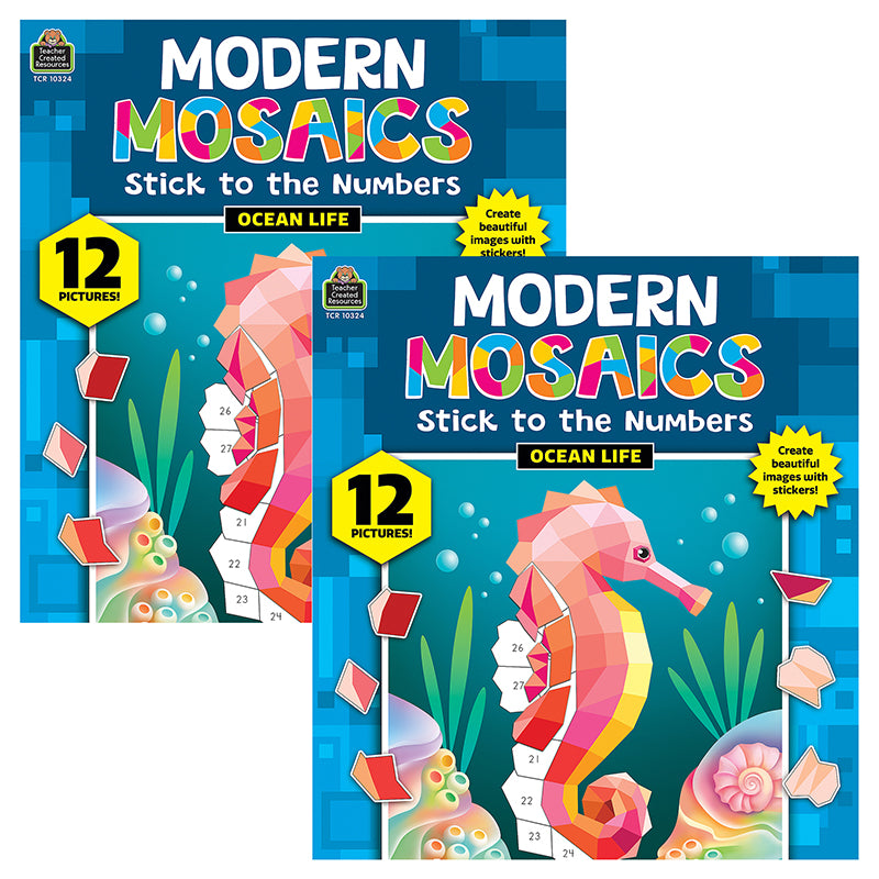 (2 EA) OCEAN LIFE MODERN MOSAICS