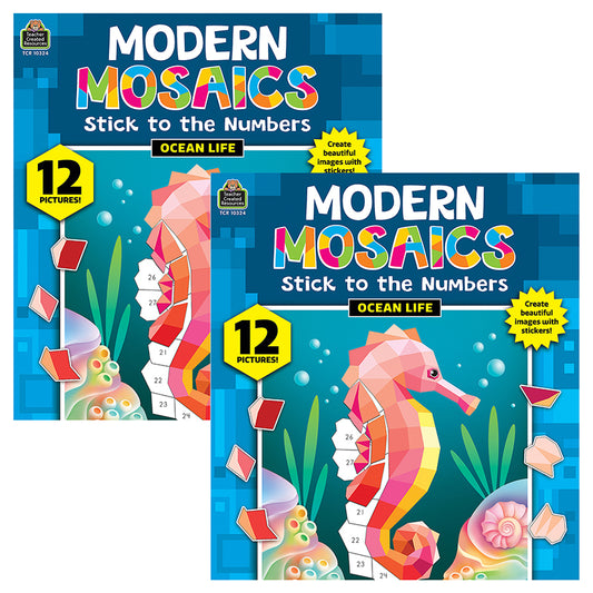 (2 EA) OCEAN LIFE MODERN MOSAICS