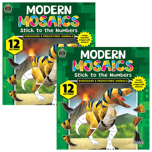 (2 EA) DINOSAURS MODERN MOSAICS