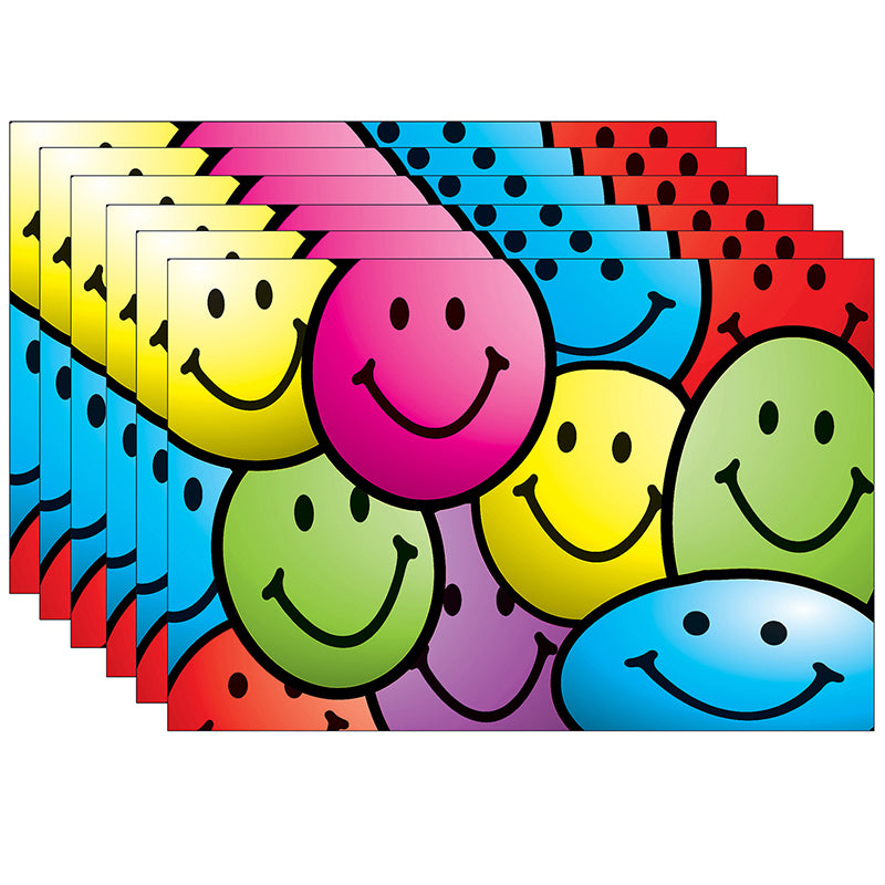 (6 PK) SMILEY FACES POSTCARDS