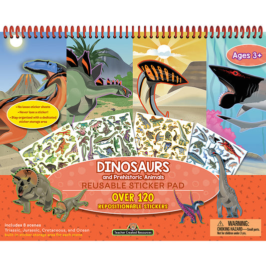 DINOSAURS REUSABLE STICKER PAD