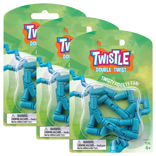 (3 EA) TEAL TWISTLE DOUBLE TWIST