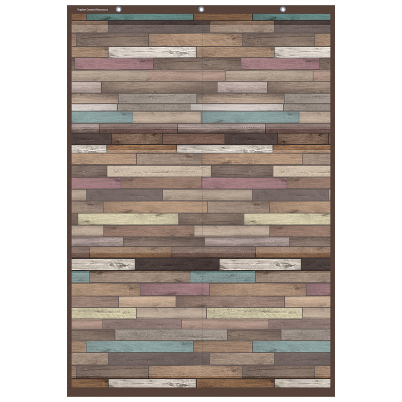 RECLAIMED WOOD LARGE 6 POCKET CHART