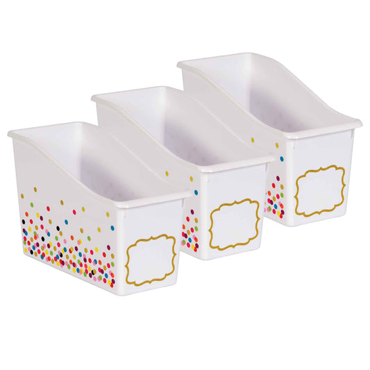 (3 EA) CONFETTI PLASTIC BOOK BIN