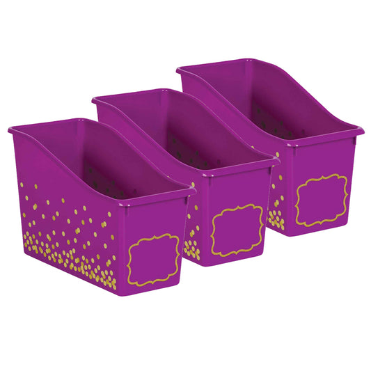 (3 EA) PURPLE CONFETTI PLASTIC BOOK