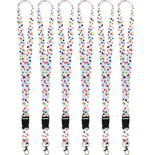 (6 PK) CONFETTI LANYARD