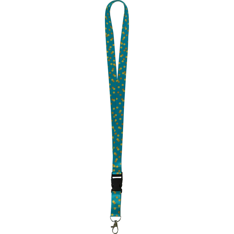 TEAL CONFETTI LANYARD