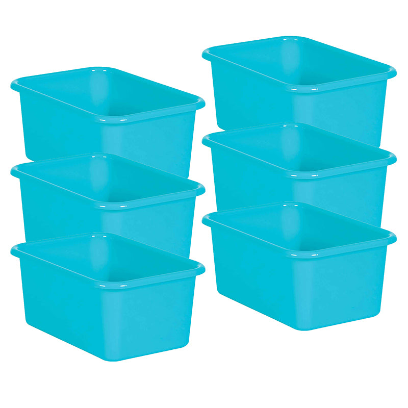 (6 EA) TEAL SMALL PLASTIC STORAGE