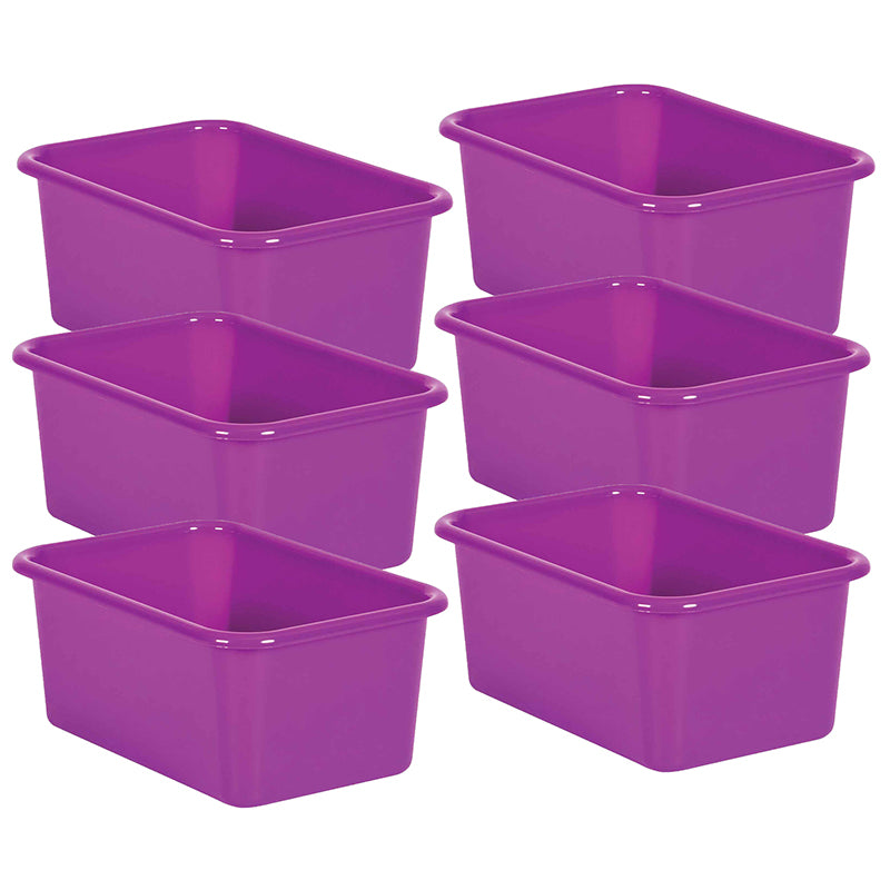 (6 EA) PURPLE SMALL PLASTC STORAGE