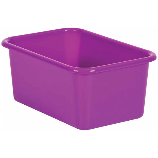 PURPLE SMALL PLASTIC STORAGE BIN