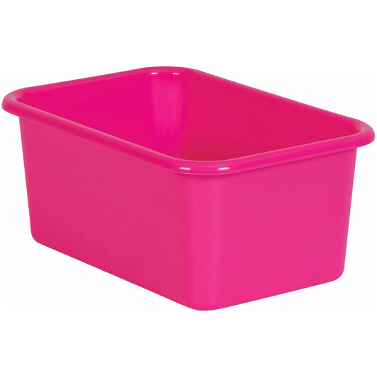 PINK SMALL PLASTIC STORAGE BIN