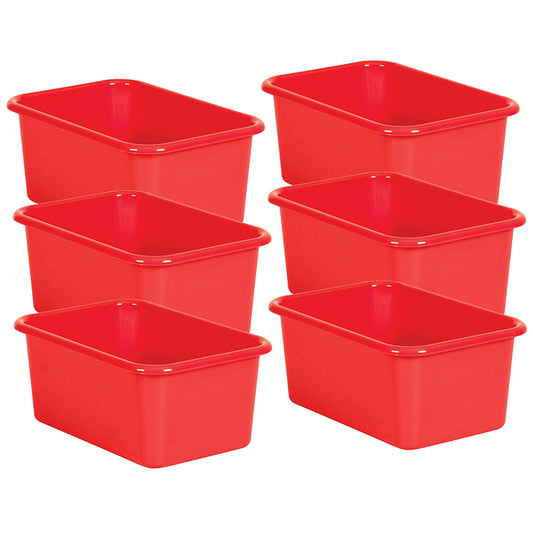 (6 EA) RED SMALL PLASTIC STORAGE