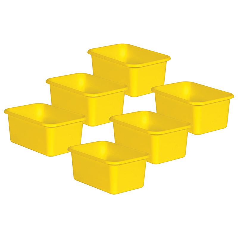 (6 EA) YELLOW SMALL PLASTC STORAGE