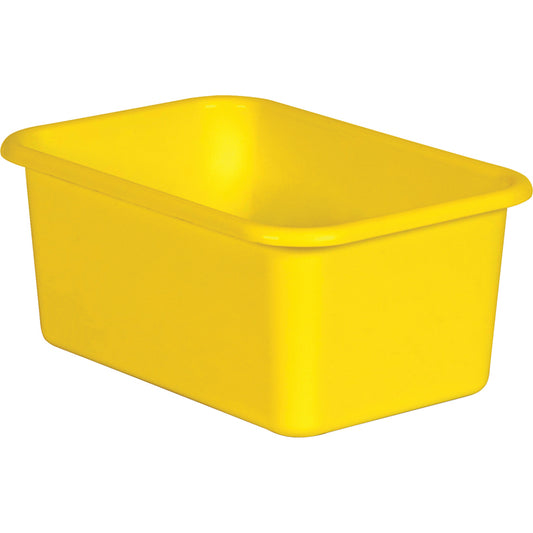 YELLOW SMALL PLASTIC STORAGE BIN