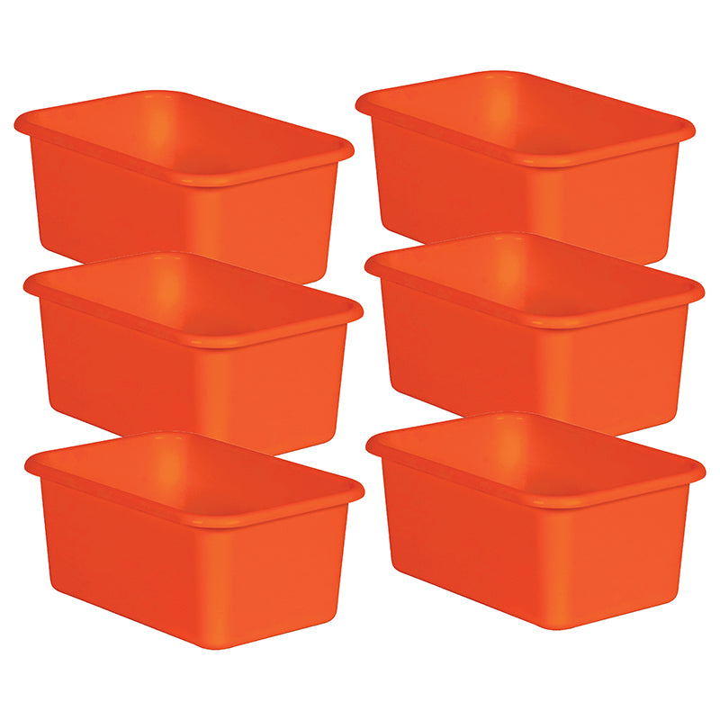 (6 EA) ORANGE SMALL PLASTC STORAGE