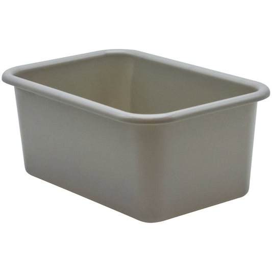 GRAY SMALL PLASTIC STORAGE BIN