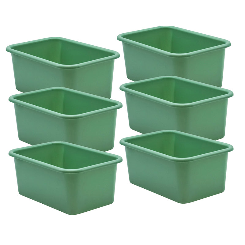 (6 EA) GREEN SMALL PLASTIC STORAGE