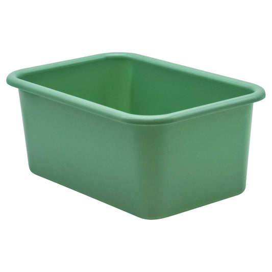 GREEN SMALL PLASTIC STORAGE BIN
