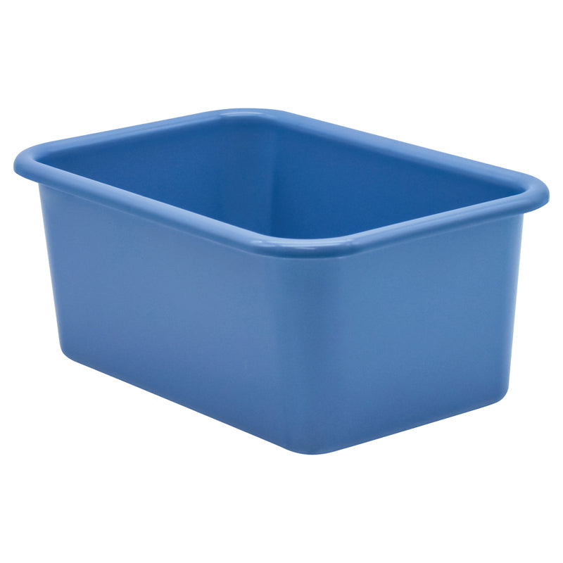 SLATE BLUE SMLL PLASTIC STORAGE BIN