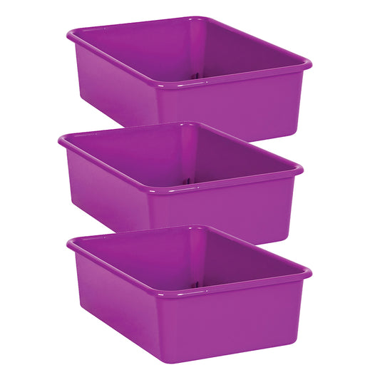 (3 EA) PURPLE LARGE PLASTC STORAGE