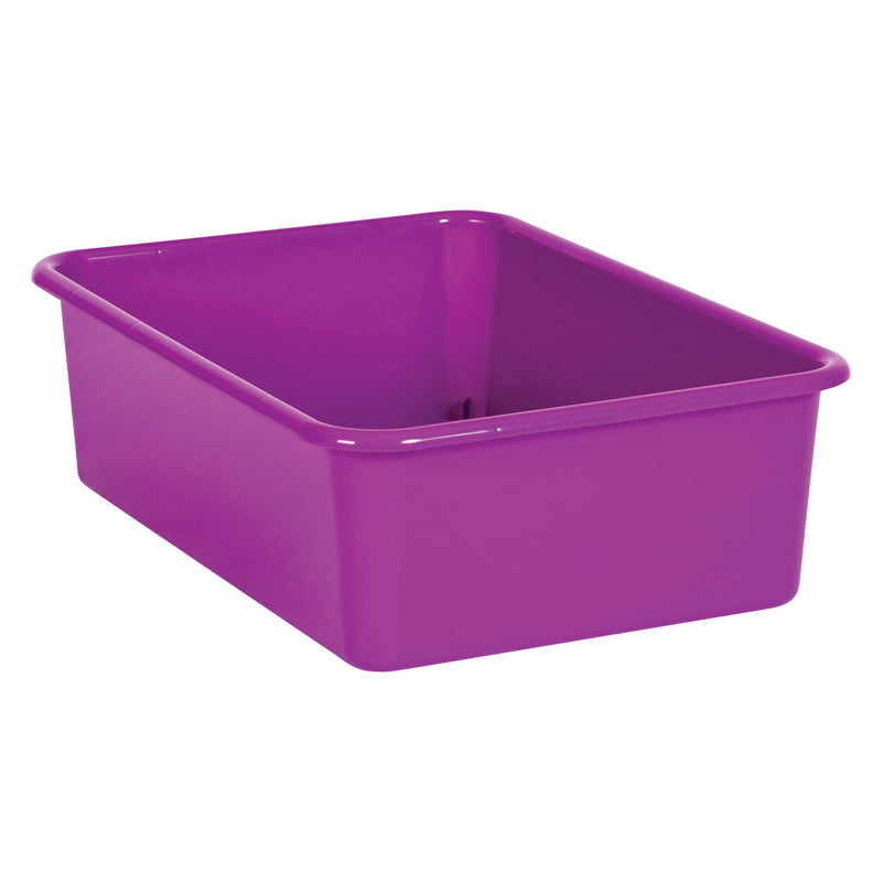 PURPLE LARGE PLASTIC STORAGE BIN