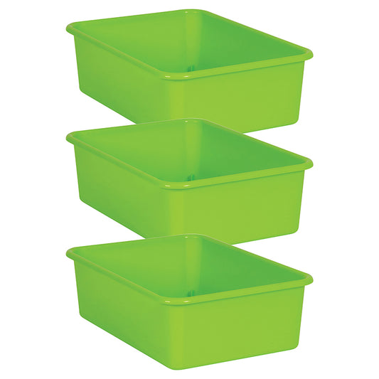 (3 EA) LIME LARGE PLASTIC STORAGE