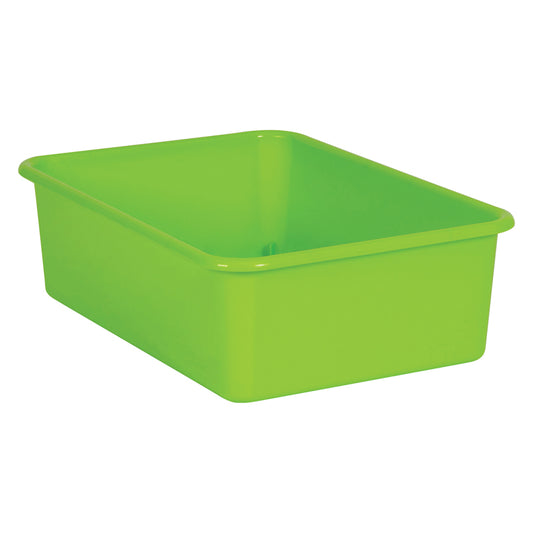 LIME LARGE PLASTIC STORAGE BIN