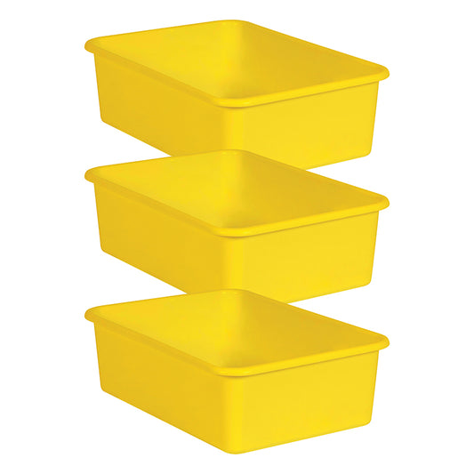 (3 EA) YELLOW LARGE PLASTC STORAGE