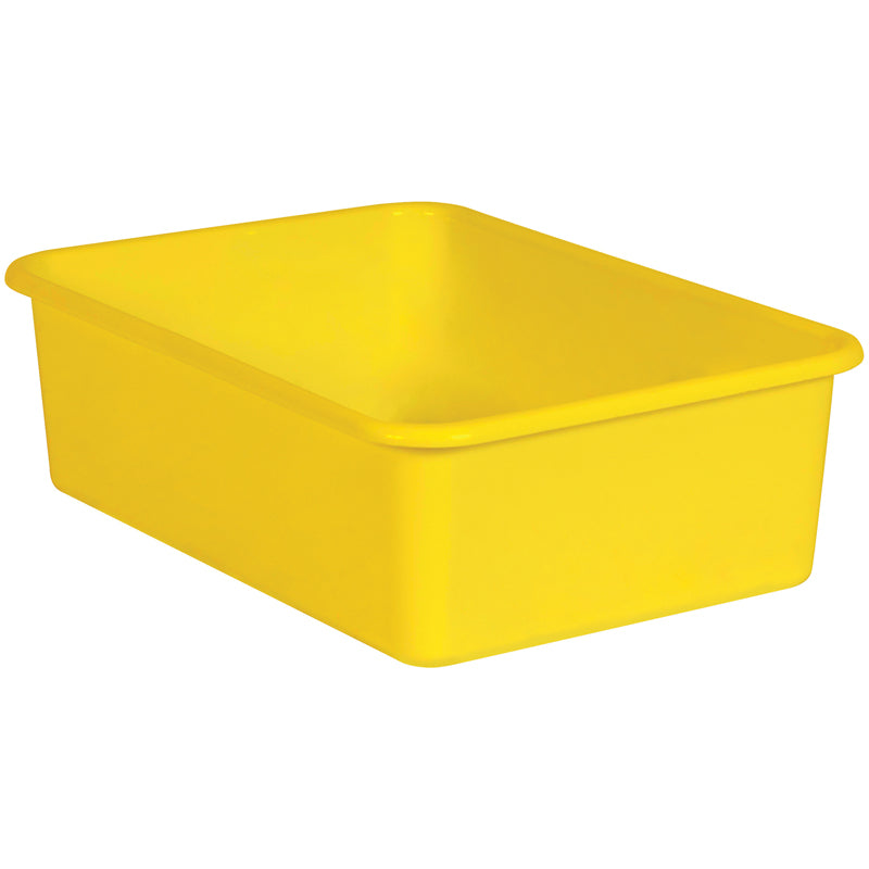 YELLOW LARGE PLASTIC STORAGE BIN